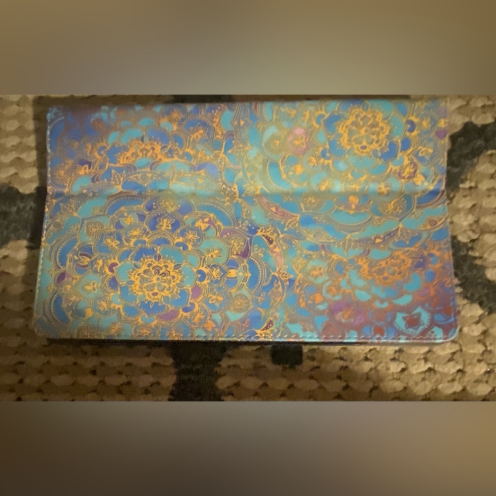FINTIE - Mandala Pattern Tablet Case - Blue and Gold
